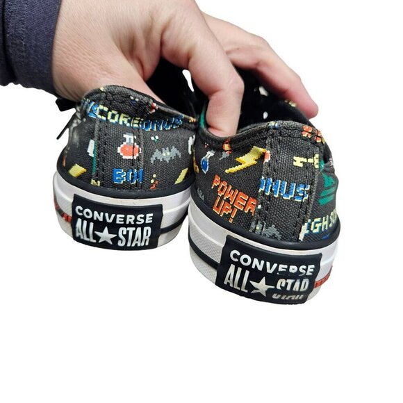 Converse‎ All Star Low Top Sneakers Retro Video Game Print Unisex  Junior Size 4 - Picture 4 of 12